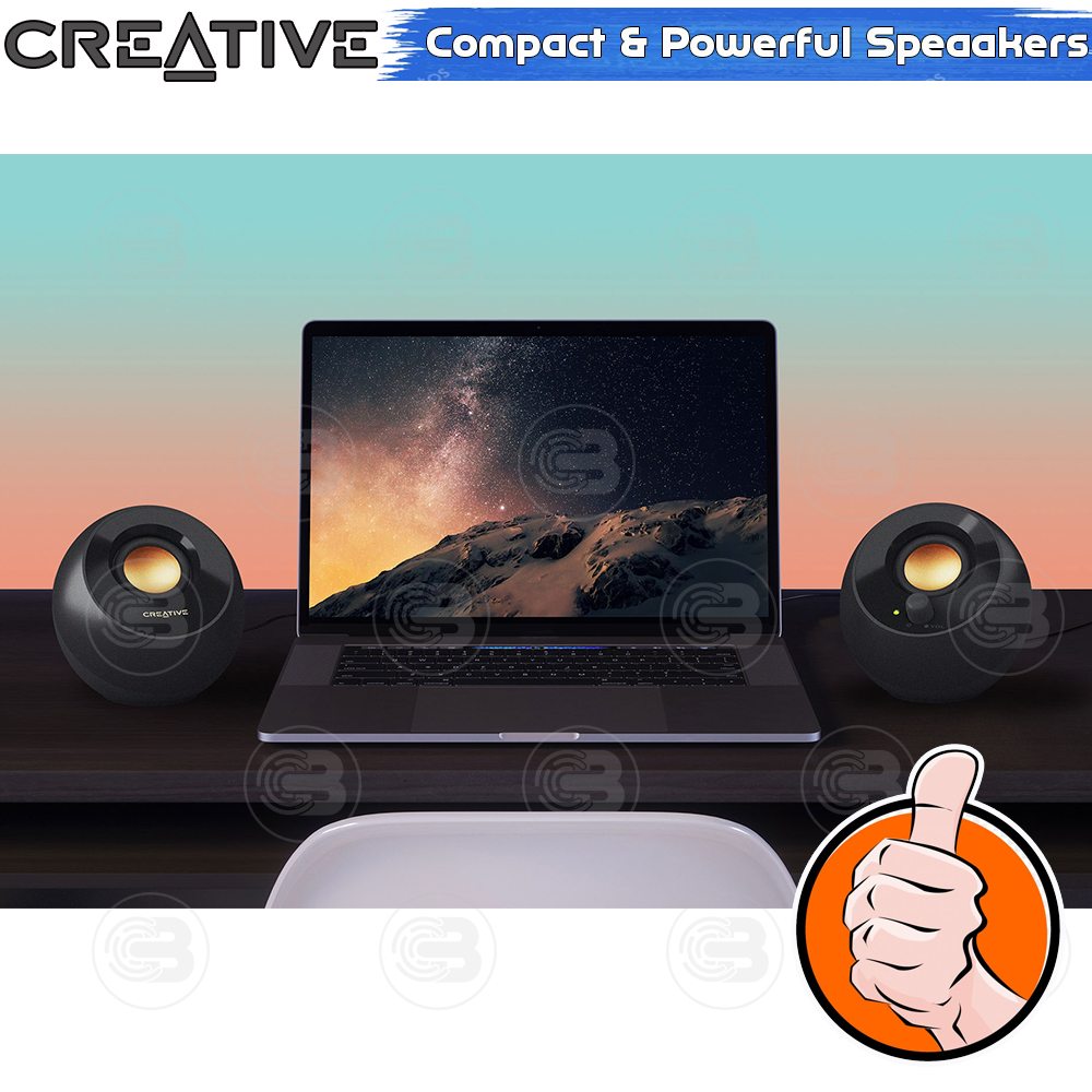 [CoolBlasterThai] CREATIVE SPEAKER PEBBLE V2 USB TYPE-C (BLACK)