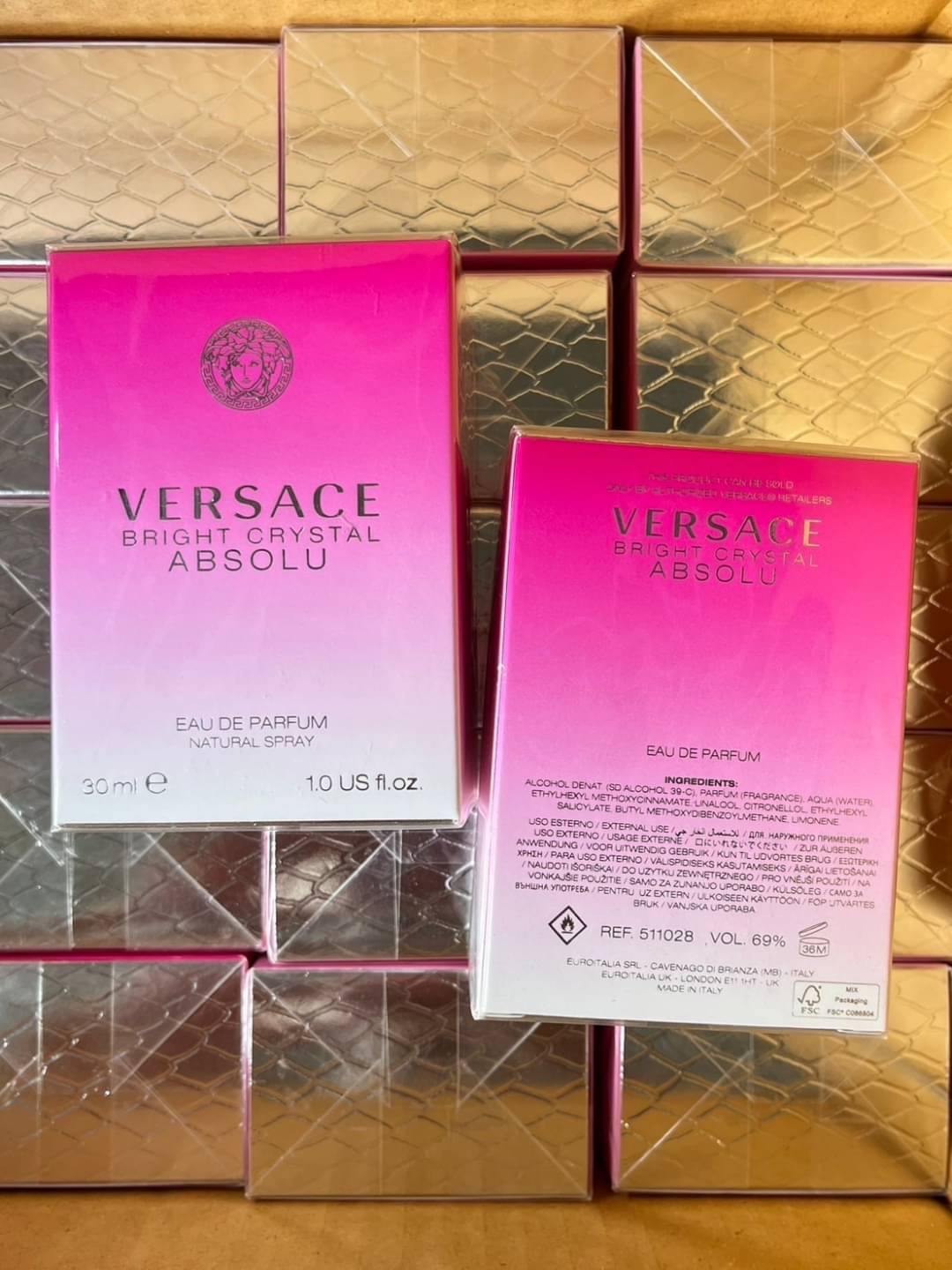 Versace Bright Crystal Absolu Eau De Parfum 30ml. น้ำหอมขนาดพกพา ของแท้