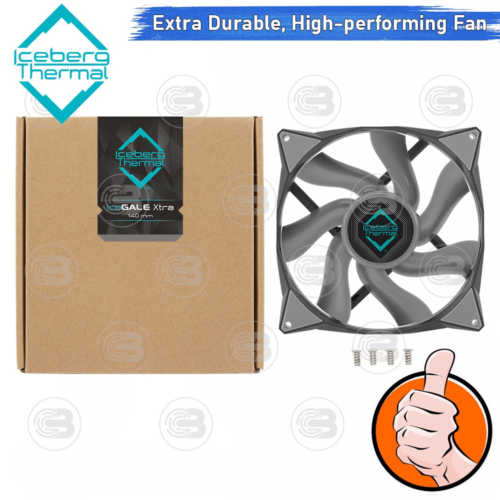 [CoolBlasterThai] Iceberg Thermal IceGALE Xtra 140 Gray Fan Case (size 140 mm.) ประกัน 6 ปี