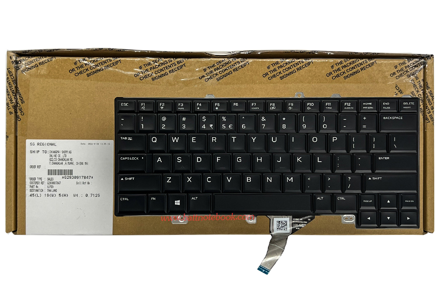 ขาย Keyboard Dell Alienware15 R3 อะไหล่ใหม่แท้ แป้นพิมพ์ คีย์บอร์ด ภาษาอังกฤษ ราคา พิเศษ ของตรงรุ่น ตรงสเปค ประกันศูนย์ Dell Thailand