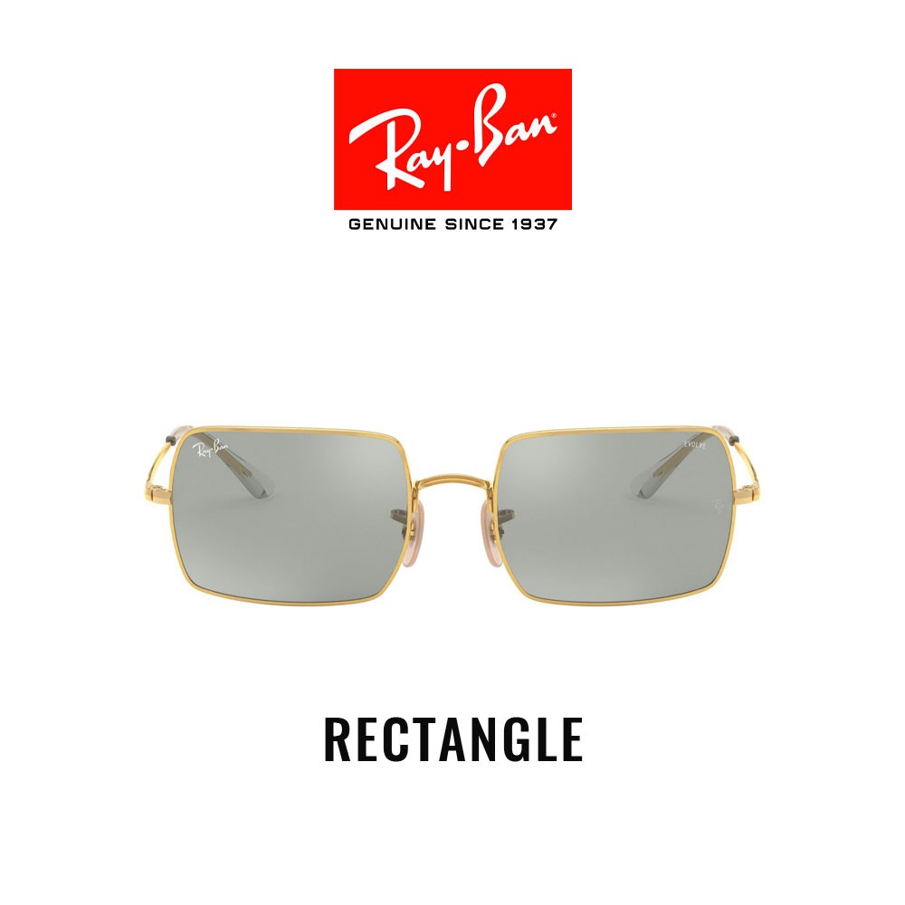 RayBan RB1969 Rectangle 001/W3 photo grey mirror grey
