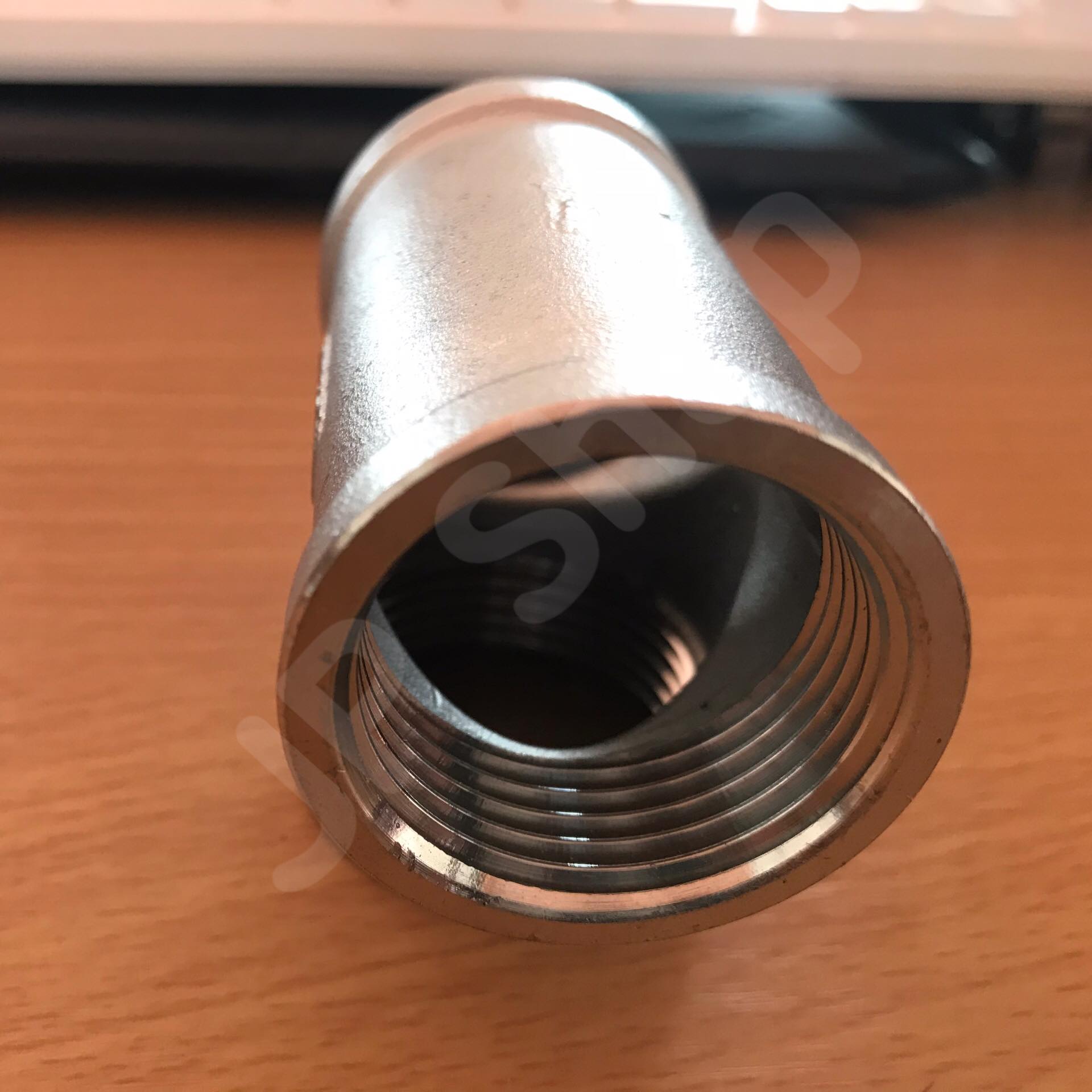 ข้อต่อสามทางสแตนเลส 304 ขนาด 1 นิ้ว (Stainless Steel Tee 304, 1" Female Thread (Tee F/F/F) #2851