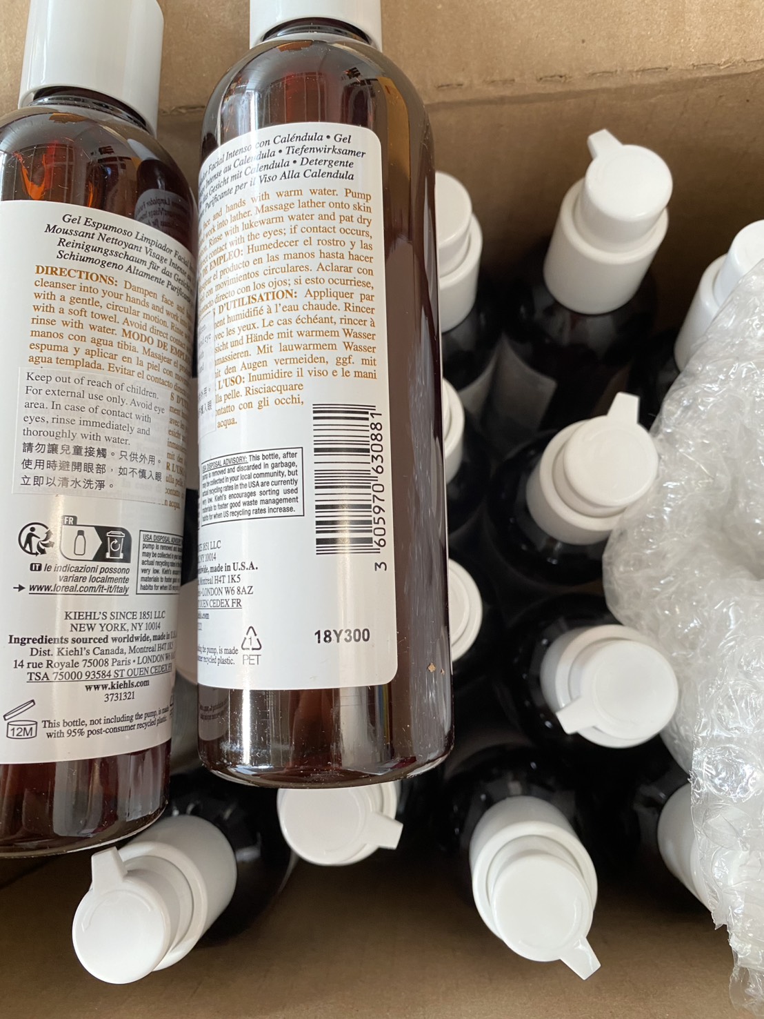 Kiehl's Calendula Deep Cleansing Foaming Face Wash 230ml. เจลล้างหน้าสูตรอ่อนโยน สำหรับผิวธรรมดา-ผิวมัน (1ขวด)