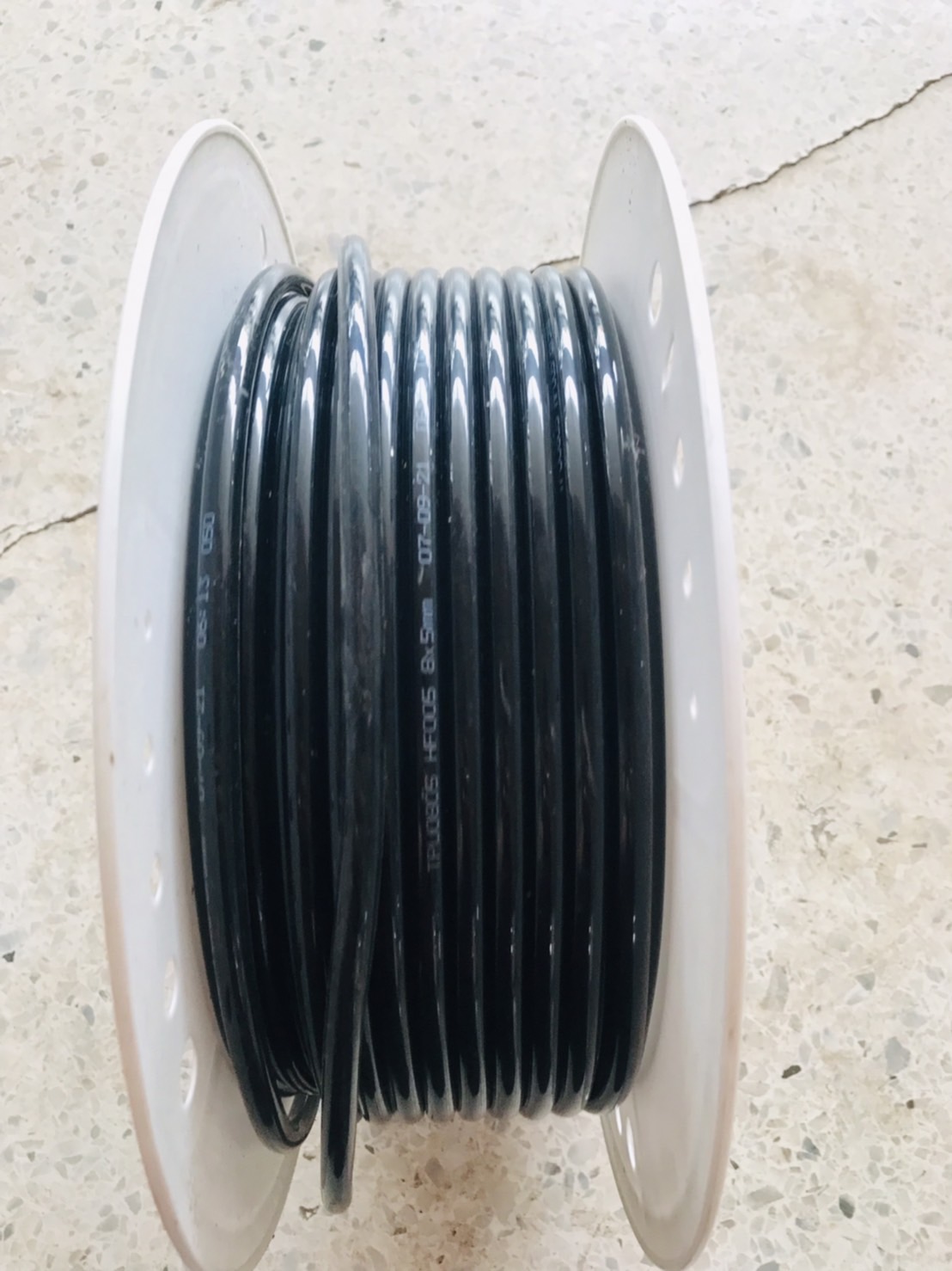 สายลม PU สีดำ ขนาด 8 มม.(Black PU air hose, size 8 mm.) แบ่งขาย(เมตร) #85800