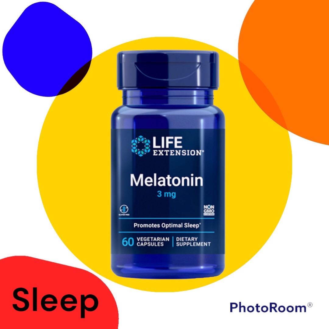 Life Extension Melatonin 3 mg 60 Capsules เหมาะสำหรับผู้ที่หลับยาก พักผ่อนไม่เพียงพอ เครียดจากการทำงาน หรือผู้ที่มีต้องเดินทางบ่อยๆ