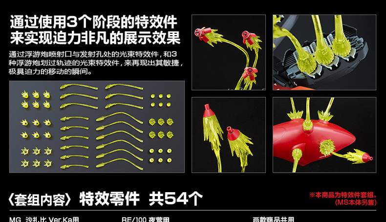 EXPANSION FUNNEL EFFECT SET FOR MG 1/100 SAZABI Ver.Ka & RE/100 NIGHTINGALE