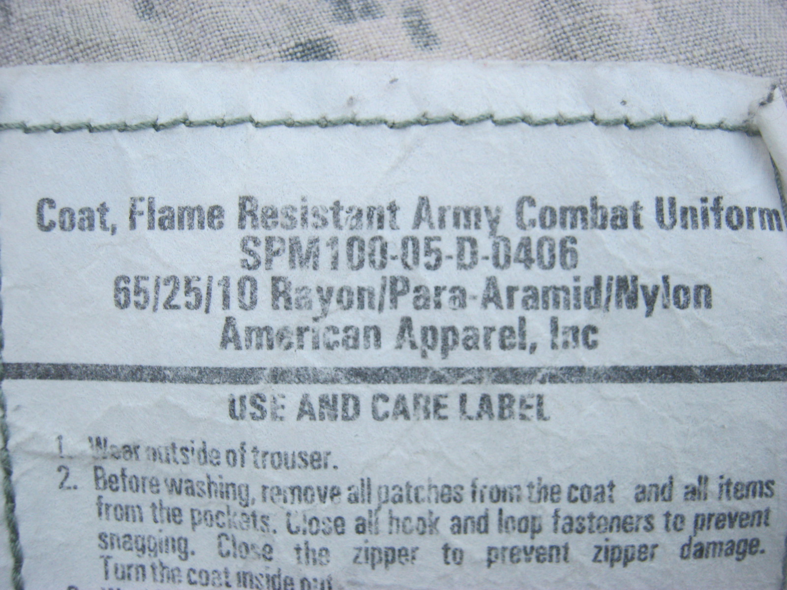 เสื้อทหารสหรัฐ ลาย ACU