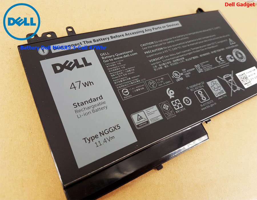 Battery Dell Latitude E5270, 3-Cell, 47Wh, แบตเตอรี่ Dell NGGX5 ของแท้รับประกันศูนย์ Dell Thailand On-site Service