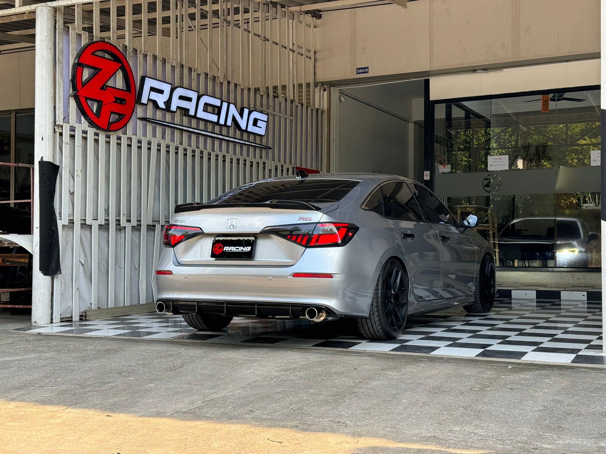 ชุดลิ้นหลัง ดิฟฟิวเซอร์ Civic FE 2022 พร้อมชุดท่อคู่