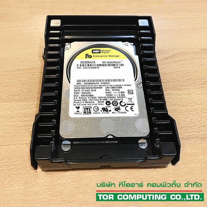 Western Digital WD VelociRaptor WD3000HLFS [TorCompTH - ขาย จำหน่าย ราคา] 300GB 10K SATA Enterprise 3.5" HDD