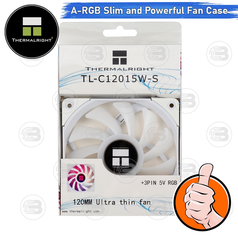 [CoolBlasterThai] Thermalright TL-C12015W-S A-RGB Slim Fan Case (size 120 mm.) ประกัน 3 ปี