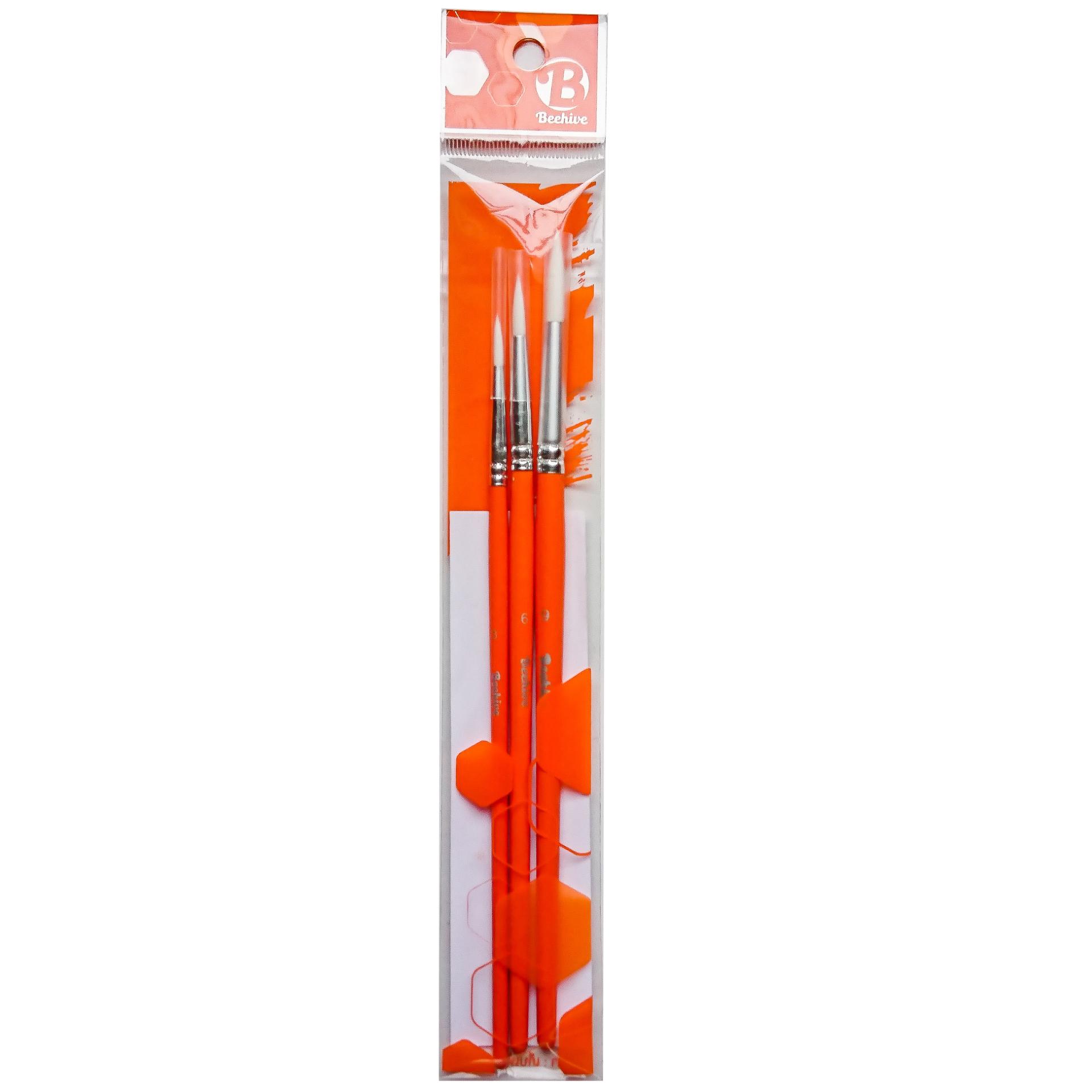 ชุดสีอะคริลิค BEE 10 ml 7 ขวด + ชุดพู่กัน 3 ด้าม