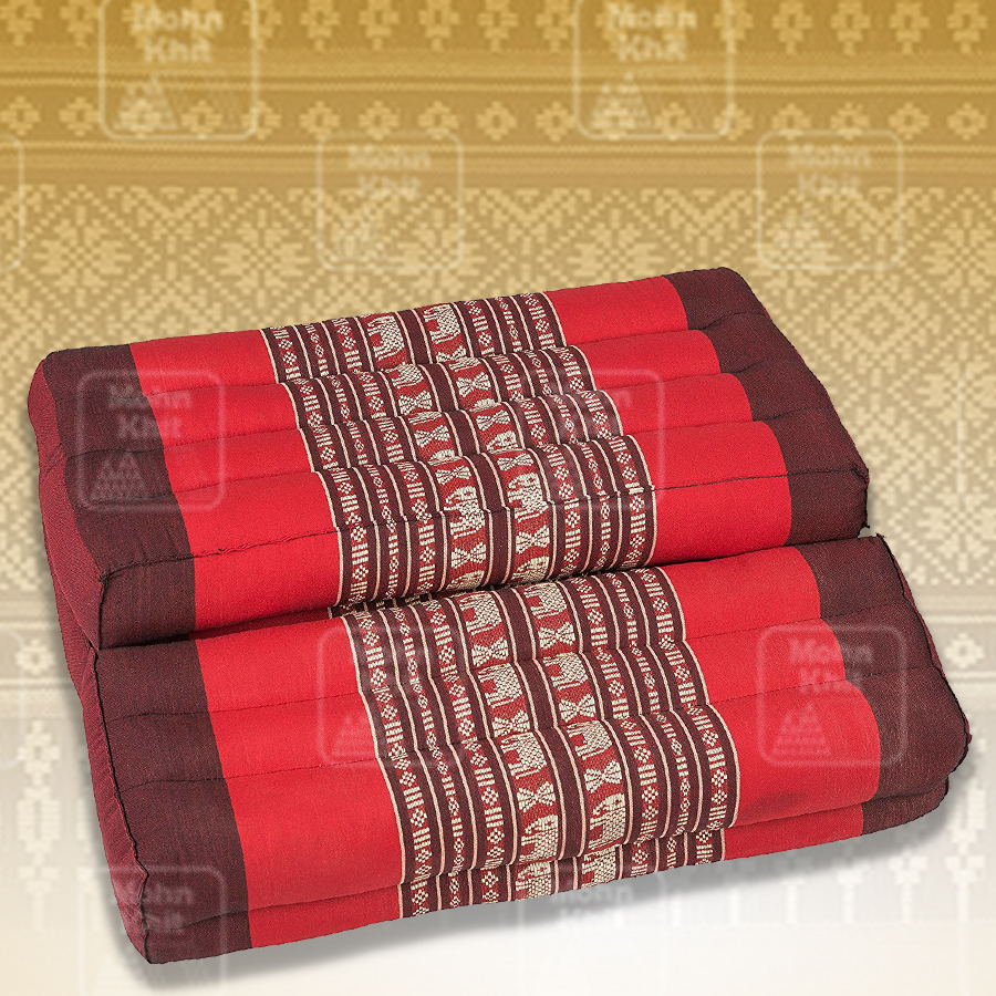 เบาะหมอนขิด 3 พับ,เบาะนั่งสมาธิพับได้ 54x76x12cm //Foldable Meditation Floor Seat 2 in 1 Set Meditation Pillow