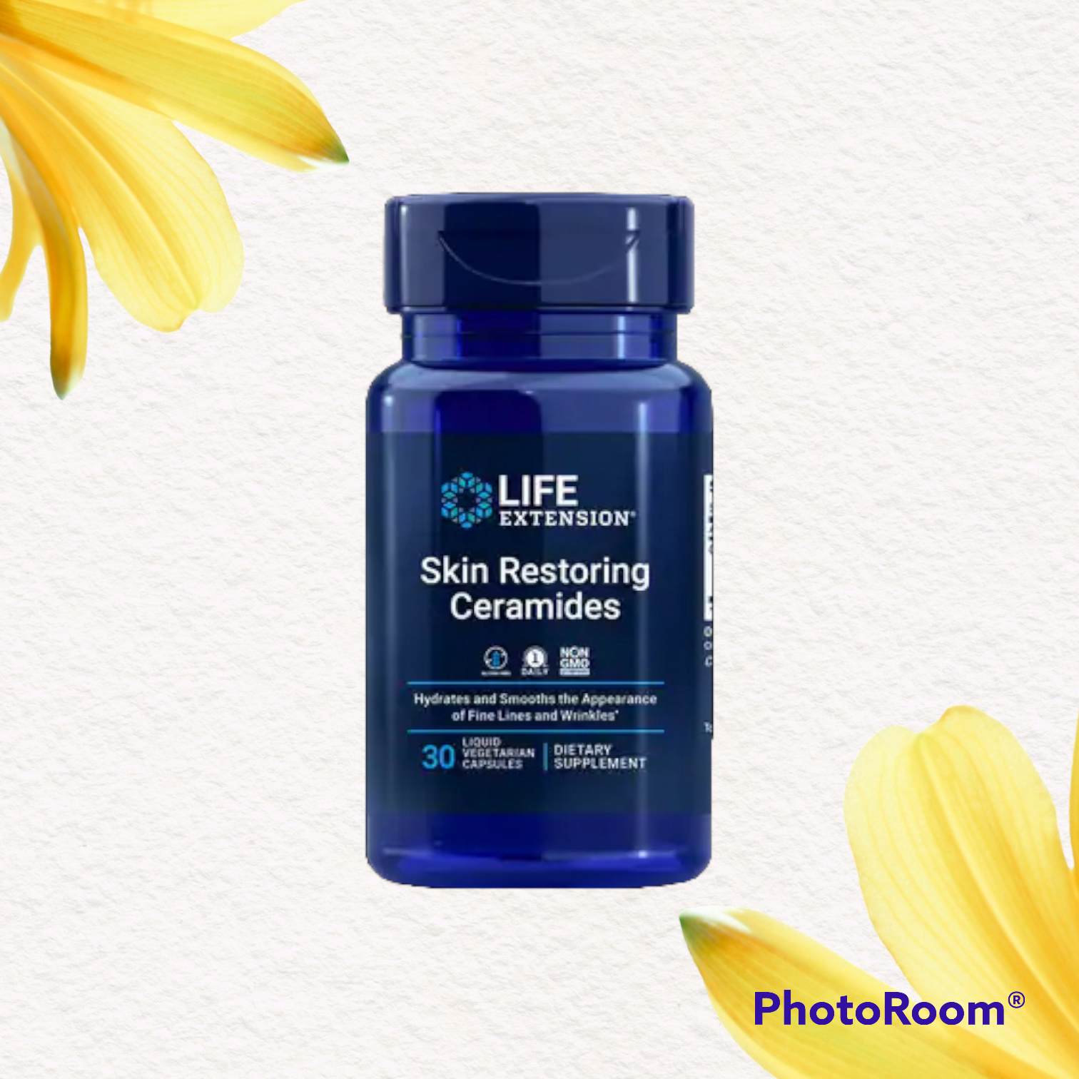 ผิวหนังมีความยืดหยุ่น ผิวพรรณเปล่งปลั่งสดใส ลดเลือนริ้วรอยแห่งวัย Life Extension Skin Restoring Ceramides with Lipowheat 30Liquid Capsules