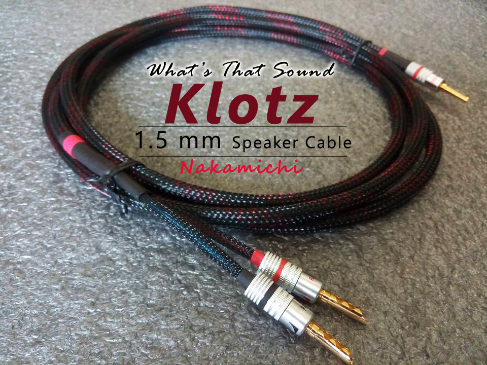 สายลำโพง Klotz 1.5mm ความยาว 2.5 ม (เข้าหัว Nakamichi เข้าหนังงู)