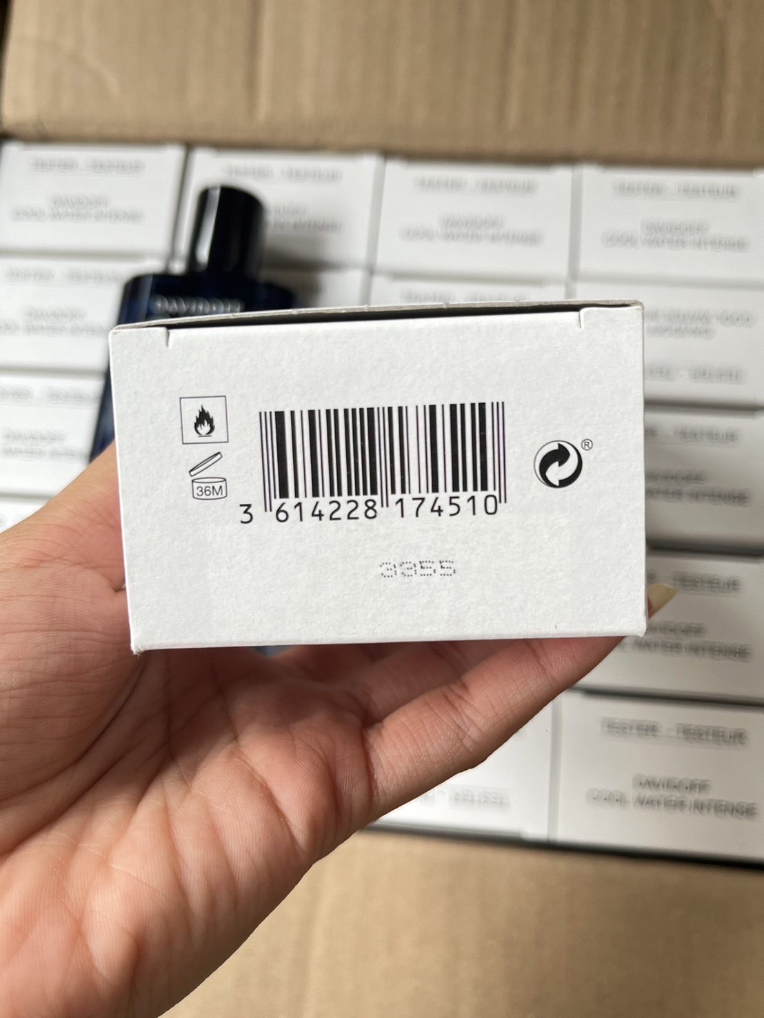 กล่องเทสเตอร์ Davidoff Cool Water Intense Eau De Parfum 125ml. ของแท้