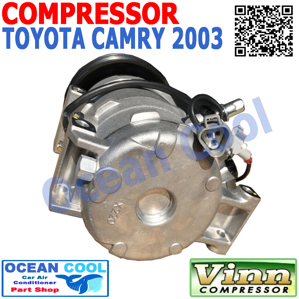 คอมเพรสเซอร์ แคมรี่ ACV30 ปี 2002 - 2006 COM0059 10S17C Compressor TOYOTA CAMRY ACV30 คอมแอร์รถยนต์ คอม แอร์ คอมแอร์ 2003 2004 2005 2546 2547 2548