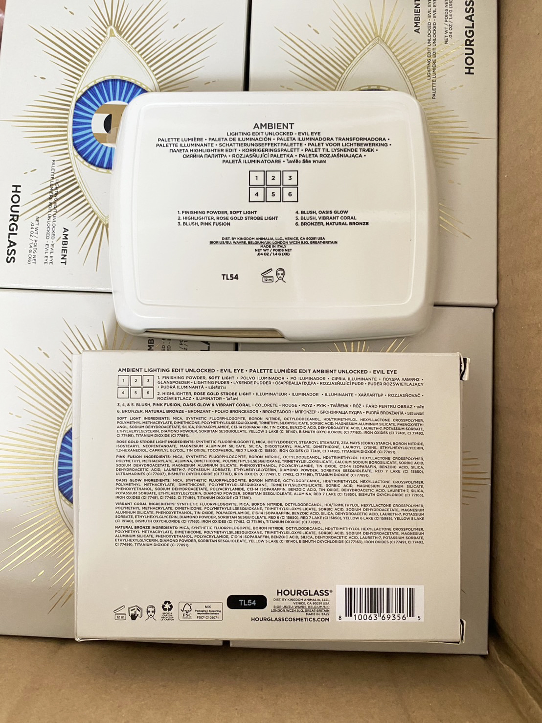 Hourglass Ambient Lighting Palette 2024 Evil Eye 1.4gx6 สี ของแท้