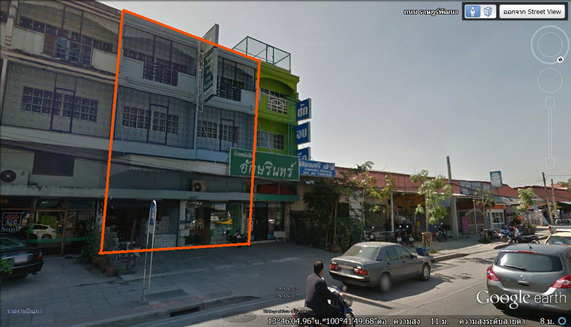 ให้เช่า ตึกแถว-อาคารพาณิชย์ 3 ชั้น 2 คูหาติดกัน ริมถนนราษฎร์พัฒนา (ซ.มิสทีน อยู่ตรงกลางระหว่างซ.รามคำแหง 158 และ 160)