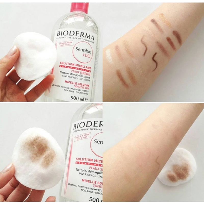 (1ขวด) Bioderma Sensibio H2O 100ml คลีนซิ่งไมเซลลาร์ สูตรฝาสีชมพู สำหรับผิวแพ้ง่าย