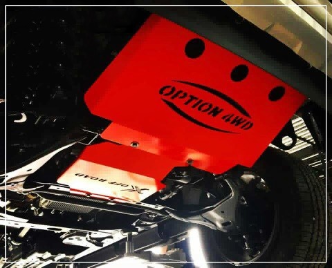 กันแคร้ง Option 4WD สีแดง