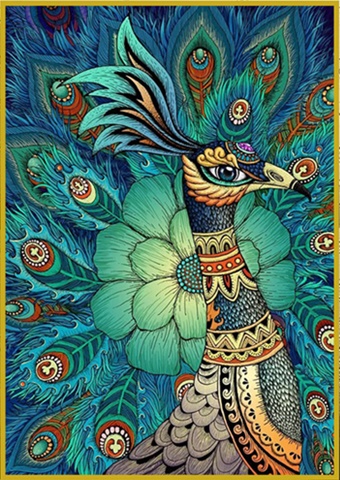 Rich peacock (พิมพ์ลาย)