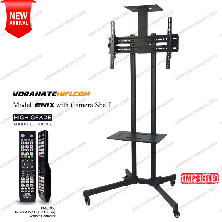 ขาตั้งทีวี ENIX Flat Panel LED TV STANDs for 37-70 inch screen with Camera Shelf, Max VESA 600 x 400 mm, Weight Capacity 50 kg.