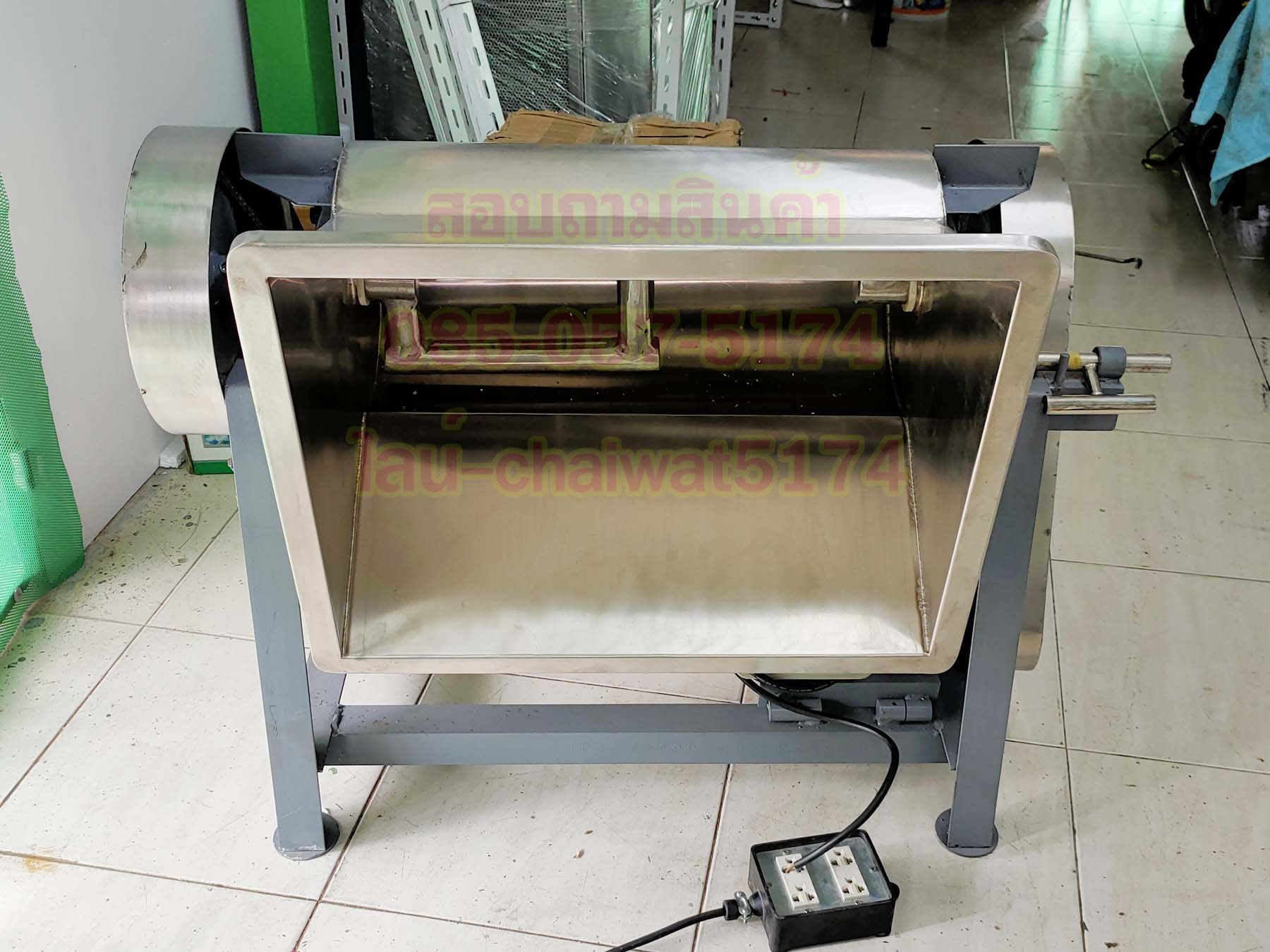 เครื่องนวดแป้งถังสแตนอ้าคก้อน แขนสแตนเลส