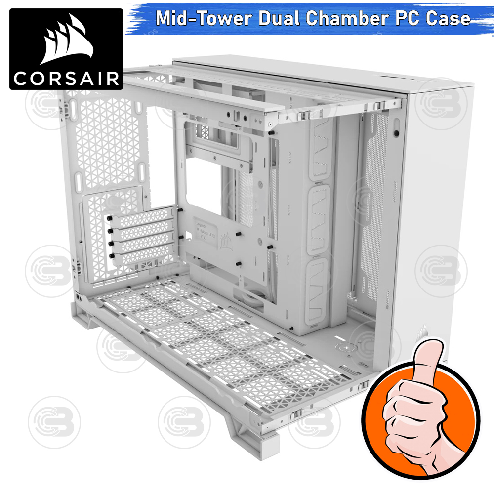 [CoolBlasterThai] CORSAIR 2500D AIRFLOW Mid-Tower Dual Chamber PC Case White ประกัน 2 ปี