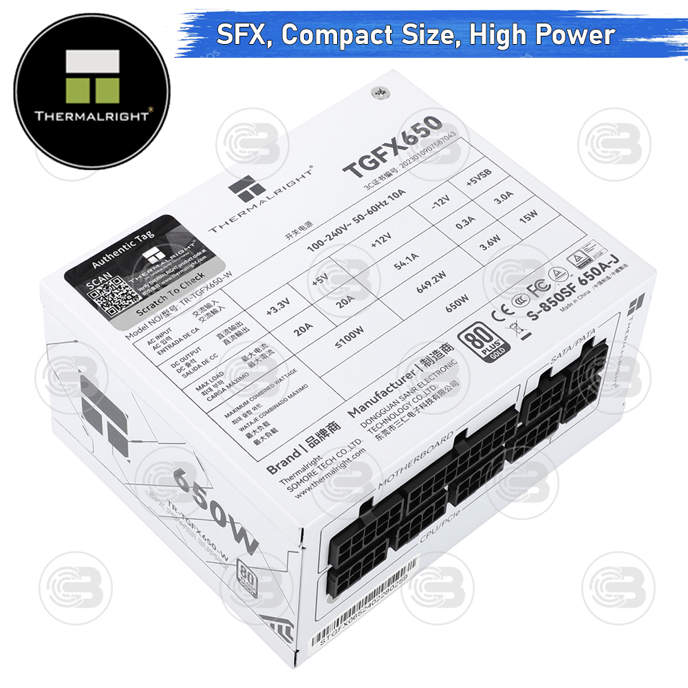 [CoolBlasterThai] Thermalright SFX Power Supply 650W 80 Plus Gold Embossed Full Modular (TGFX 650-W) ประกัน 5 ปี