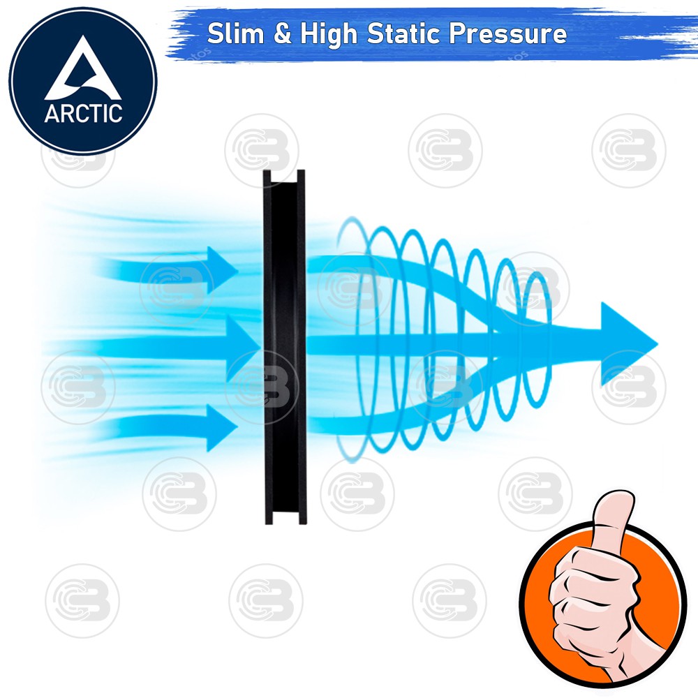 [CoolBlasterThai] ARCTIC P12 SLIM PWM PST (size 120 mm.) PC Fan Case ประกัน 6 ปี