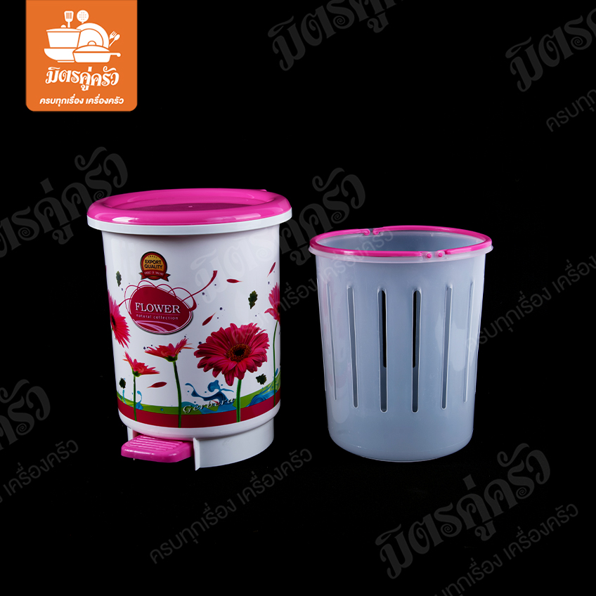 ถังขยะกลมกลาง (คละสี) No.PN-694