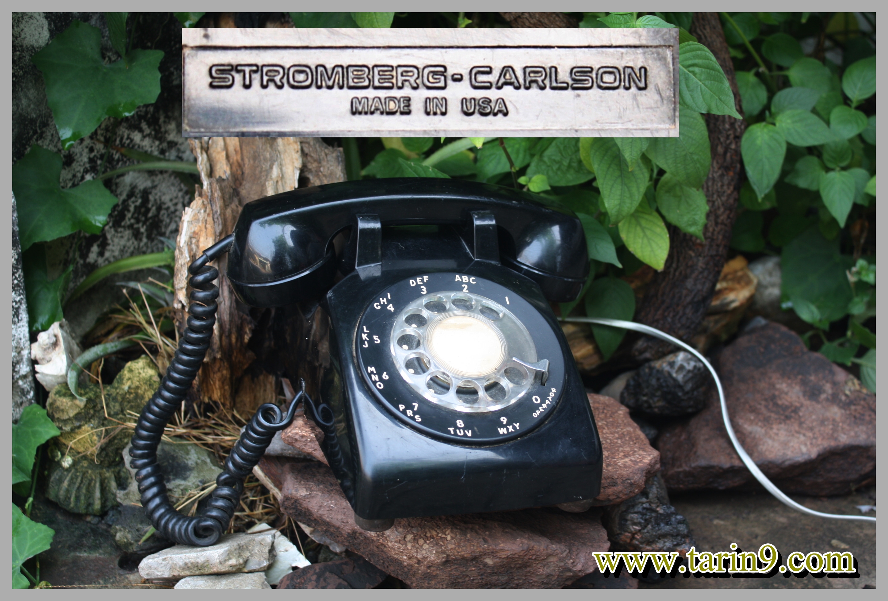 โทรศัพท์ Stromberg Carlson Model 500D 1978 Black Rotary Dial Desk Telephone
