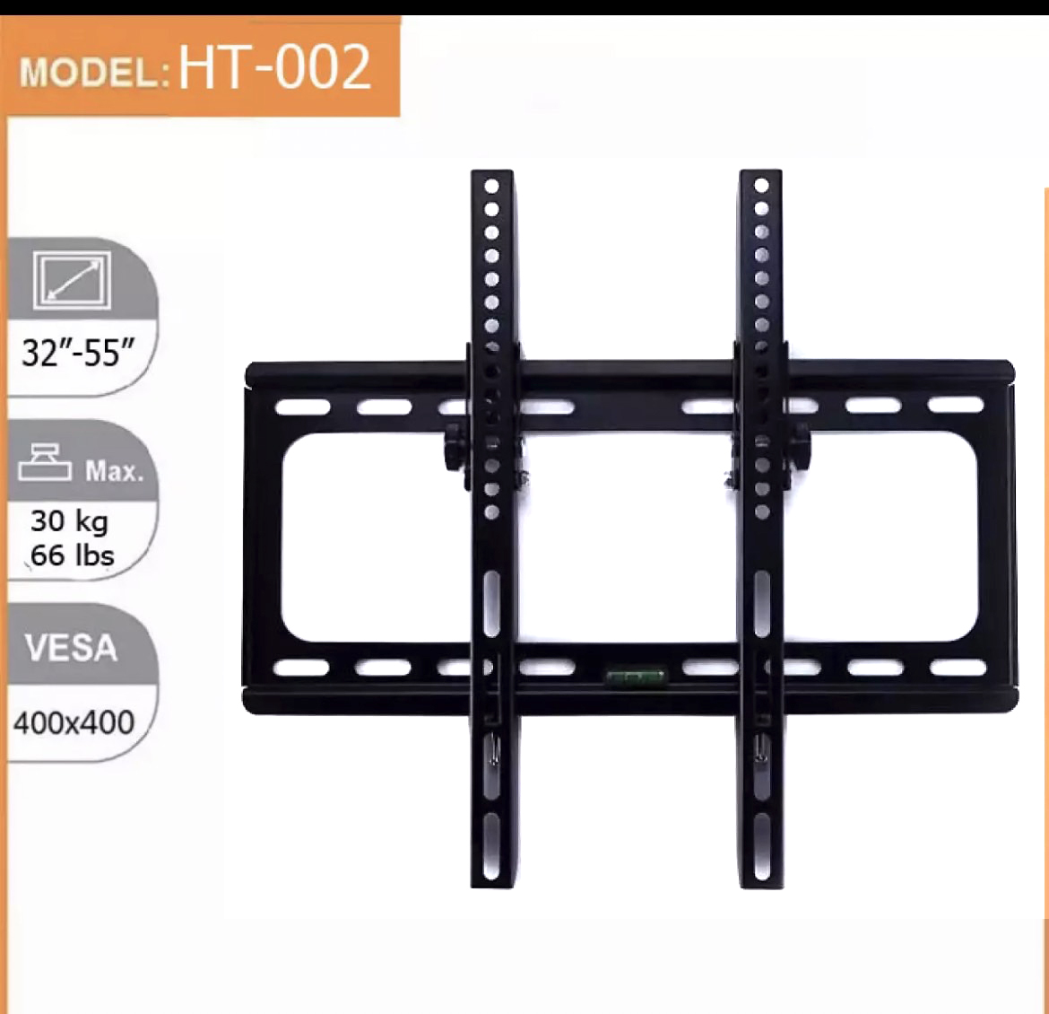 HT-002 ขาแขวนทีวี LCD,LED TV 26 - 55 นิ้ว ปรับก้ม-เงยได้ Max VESA 400 x 400 mm., Weight Capacity 30 kg.