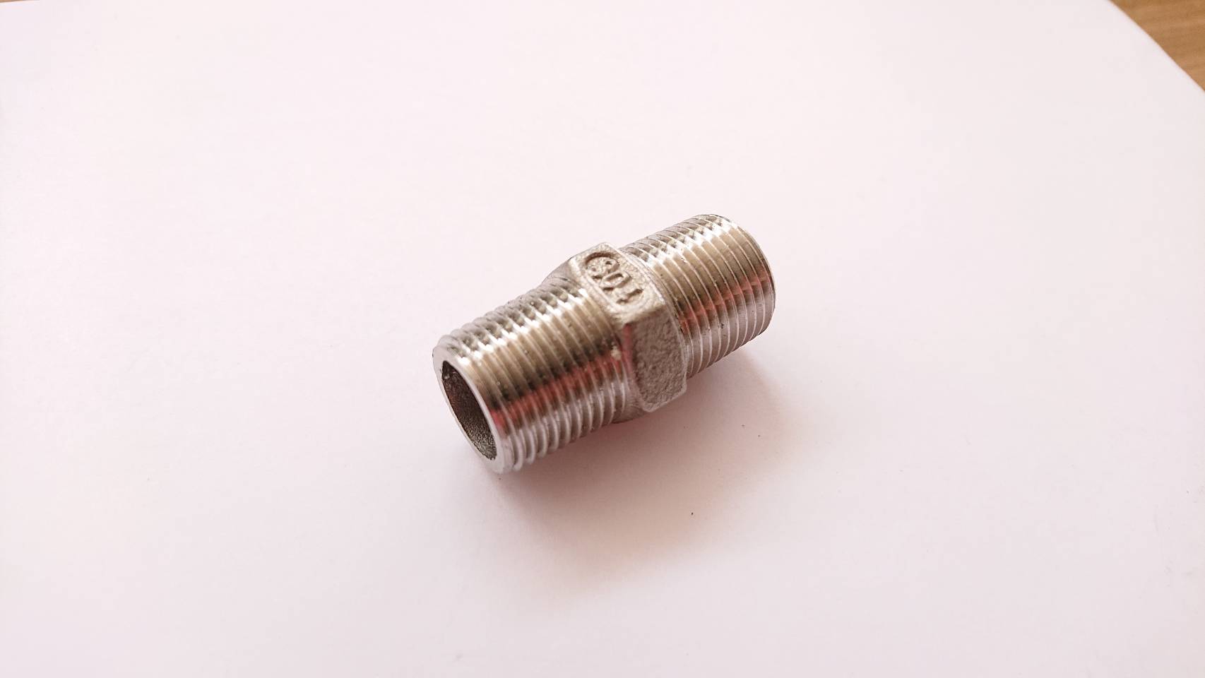 ข้อต่อนิปเปิ้ล สแตนเลส304 ขนาด 3 หุน นิปเปิ้ล3/8นิ้ว #6000194