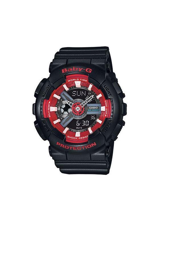 CASIO BABY-G นาฬิกาข้อมือ BA-110SN-1ADR - Red/Black