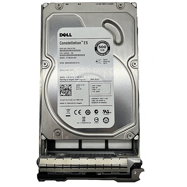 Dell 0U717K 9JX242-150 [TorCompTH Thailand ขาย จำหน่าย ราคา] Dell 500GB 7.2K 6G SAS 3.5in HDD
