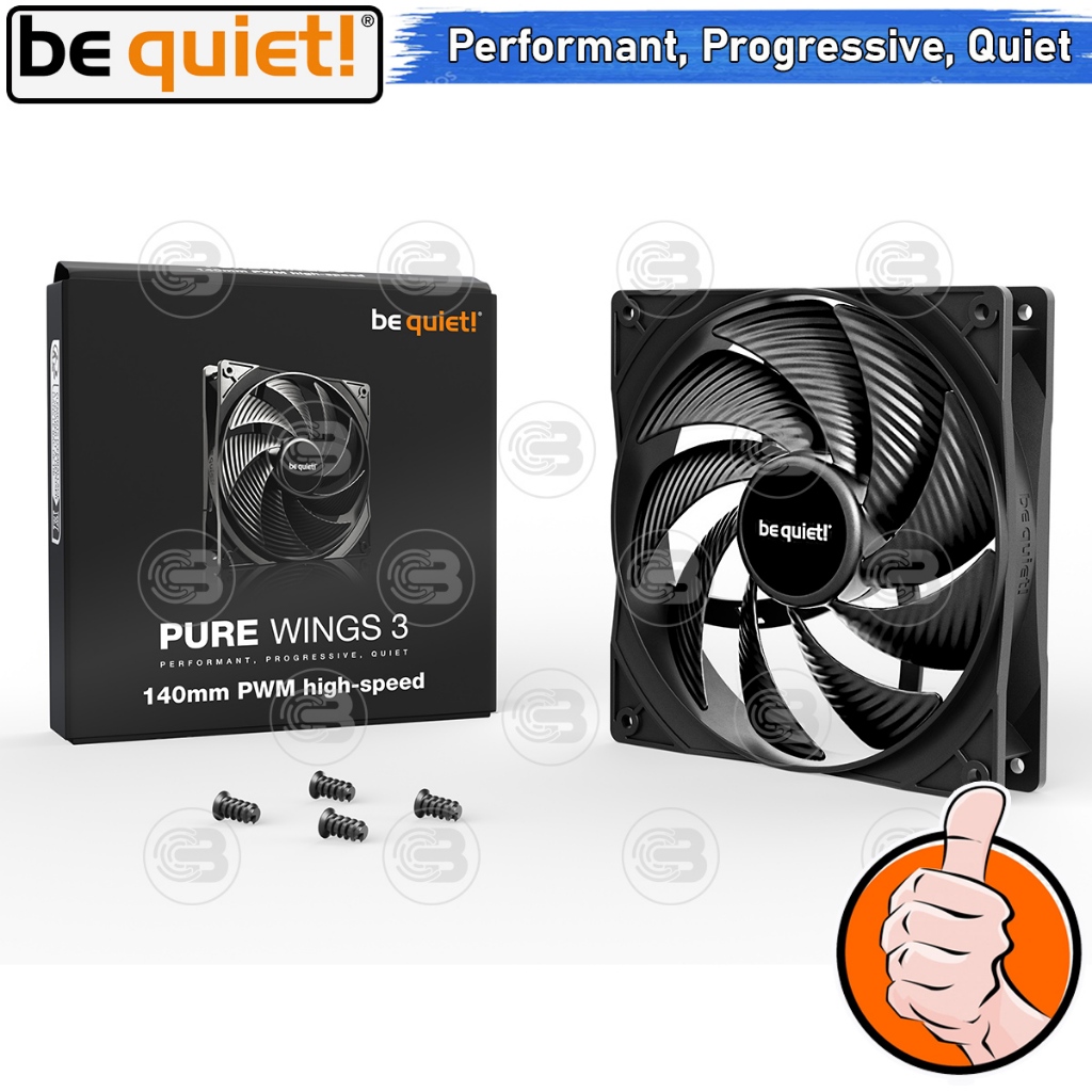 [CoolBlasterThai] Be Quiet Pure Wings 3 140 PWM high-speed PC Fan Case (BL109) ประกัน 3 ปี