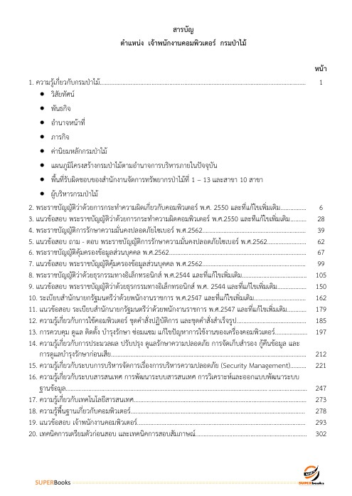 แนวข้อสอบ เจ้าพนักงานคอมพิวเตอร์ กรมป่าไม้