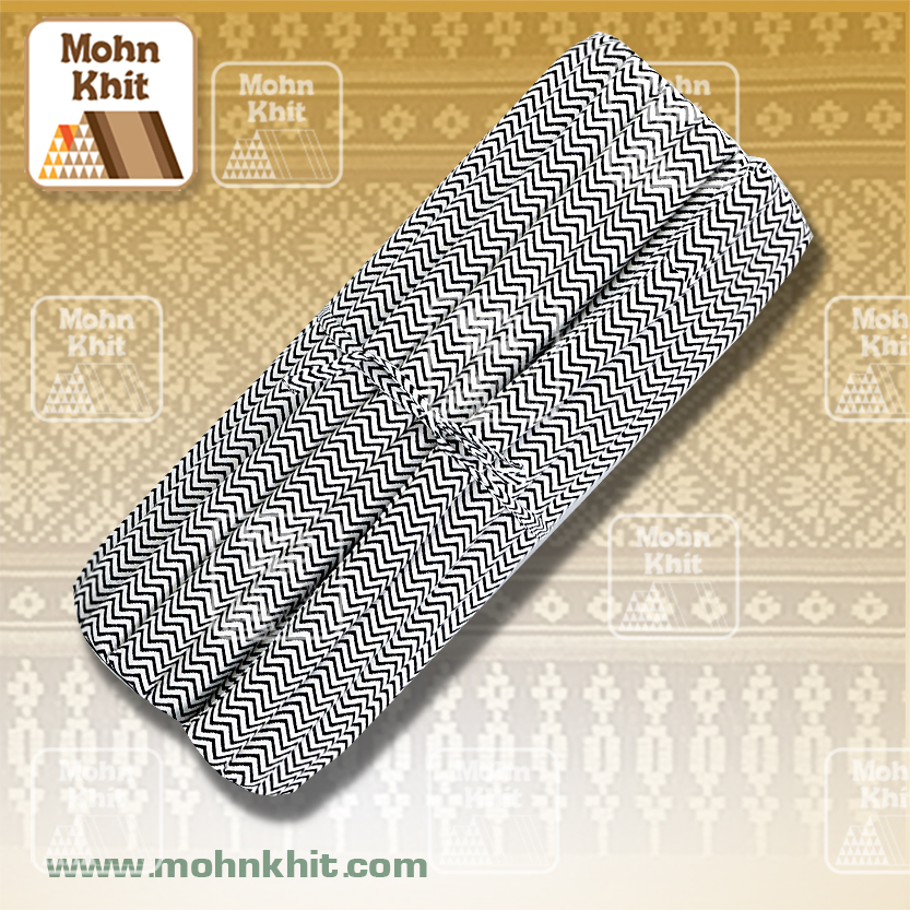 ที่นอนระนาดผ้าฝ้ายพื้นเมืองลายซิกแซก 100x200 Cm Thai Roll Up Floor Beds Mattress Kapok100%