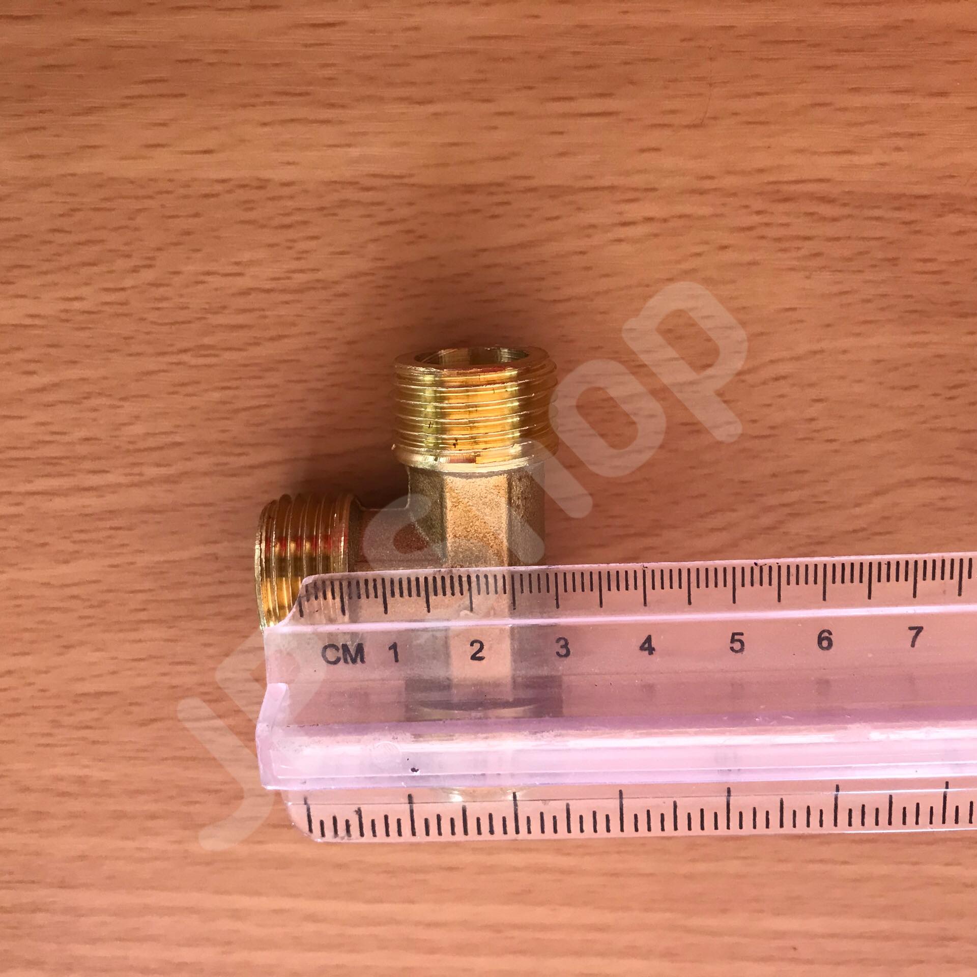 ข้อต่อทองเหลือง สามทางเกลียวนอกขนาด 4 หุน ข้อต่อ ทองเหลือง สามทาง #0454