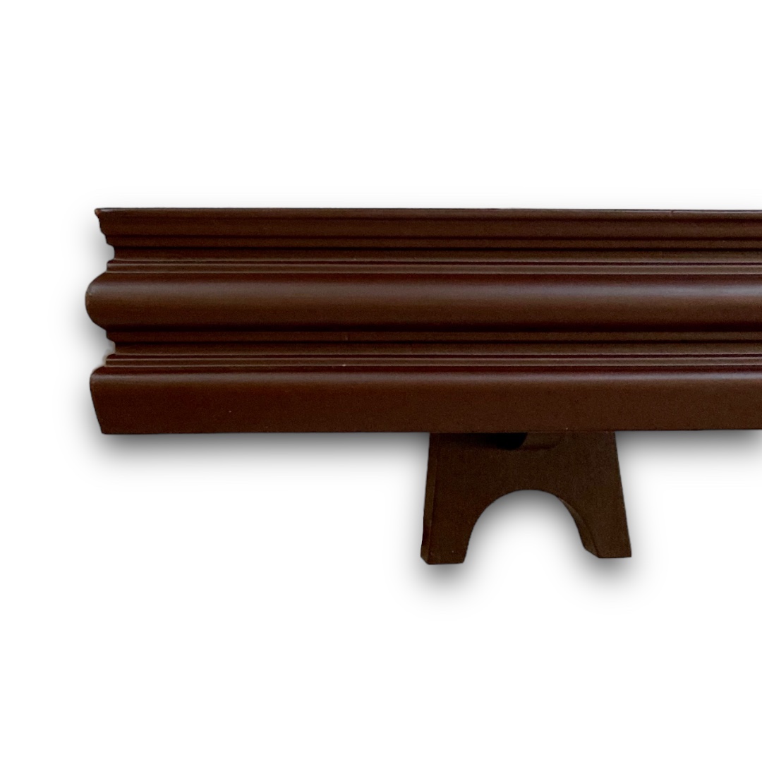 หิ้งโมเดิร์นลายบัว สีน้ำตาล