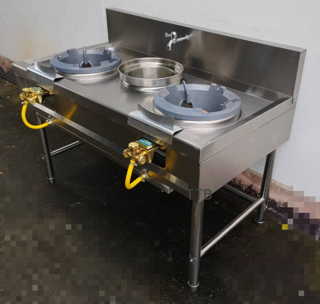 เตาแรงดัน turbo สแตนเลส แบบ 2 หัว รุ่น JN-137080N