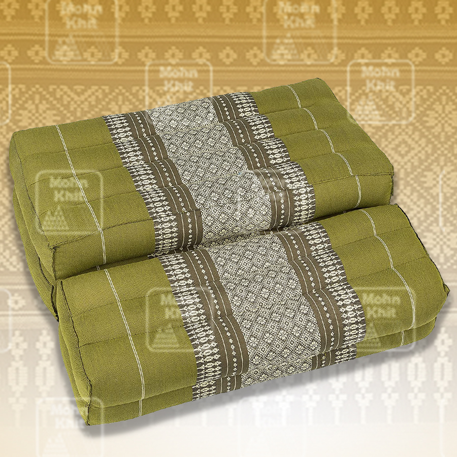 เบาะหมอนขิด 3 พับ,เบาะนั่งสมาธิพับได้ 54x76x12cm //Foldable Meditation Floor Seat 2 in 1 Set Meditation Pillow