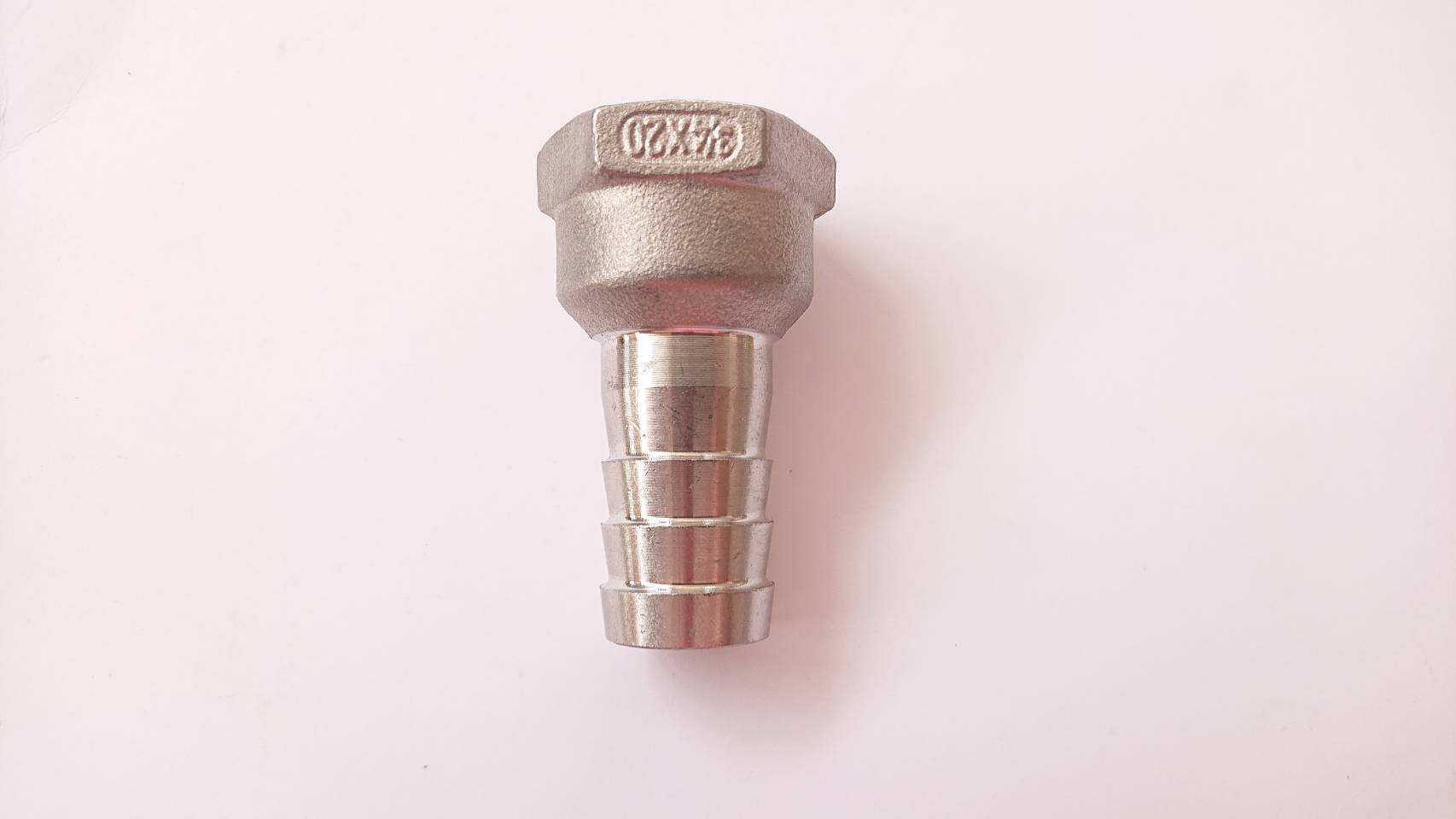 หางปลาสแตนเลส npt 3/4นิ้ว(6หุน) เกลียวตัวเมียหางไหล ขั้วต่อแบบมีหนาม 20มม.#3420304