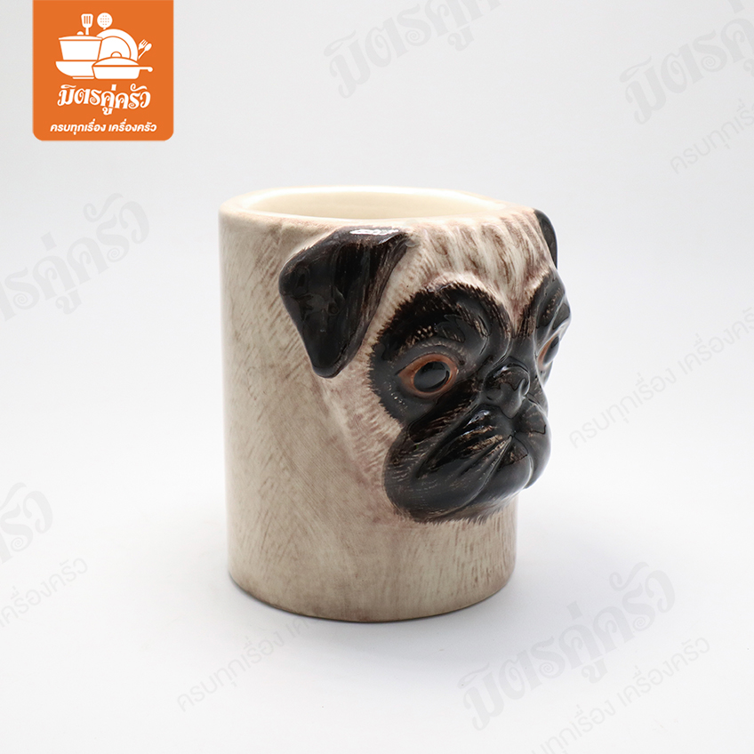 ที่ใส่ปากกา เก็บช้อน ลายหมาปั๊ก