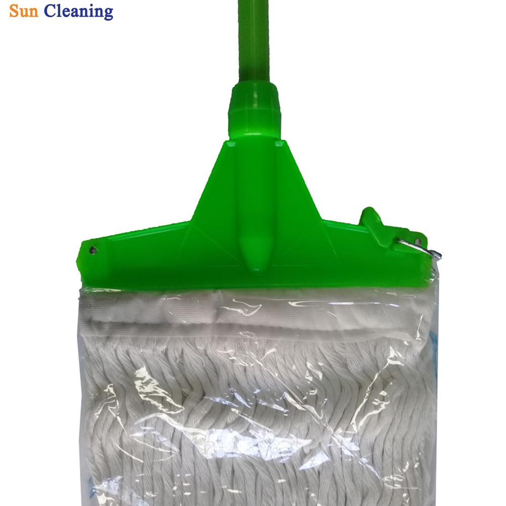 Sun Brand ไม้ถูพื้นแบบหัวม็อบล็อค แถมผ้าม็อบ 10 นิ้วอย่างหนา (คละสี)