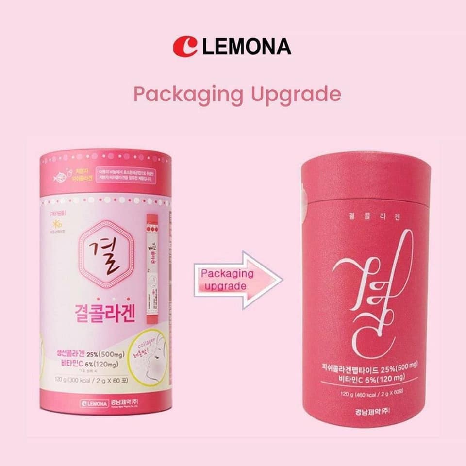 Lemona Gyeol Collagen แพ็คเก็จใหม่ 1 กระปุก 60 ซอง เลโมนา คอลลาเจนของแท้สุดเข้มข้นจากเกาหลี kimsoohyun