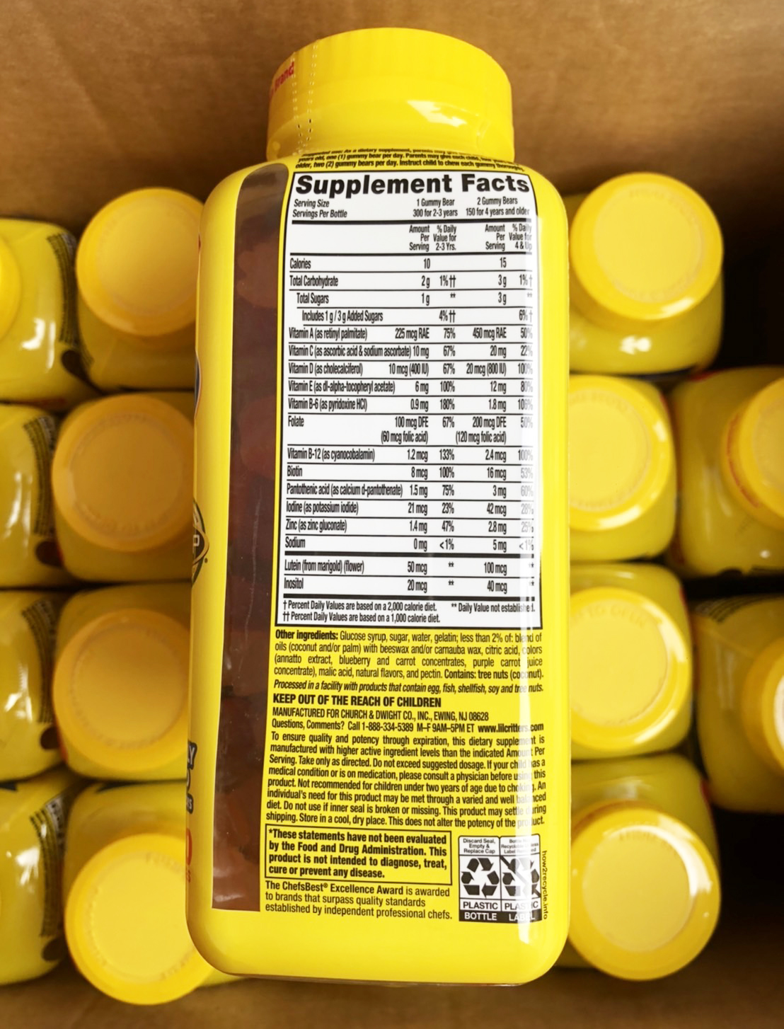 L’il Critters Gummy Vites Complete Multivitamin (300Gummies) วิตามินรวมสำหรับเด็กรูปน้องหมีน่ารัก