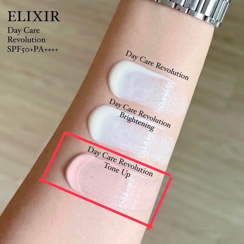 ELIXIR Day Care Revolution Tone Up SPF50+ PA++++ (35ml.) กันแดดหลอดชมพู + โทนอัพ + ไพรเมอร์ ในหลอดเดียว